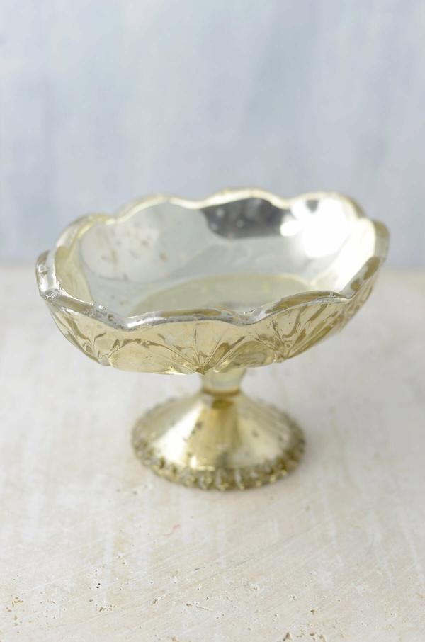 Bowls & Trays | Carraway Pedestal Dish 4.25" Gold Bowls & Trays Bowls & Trays