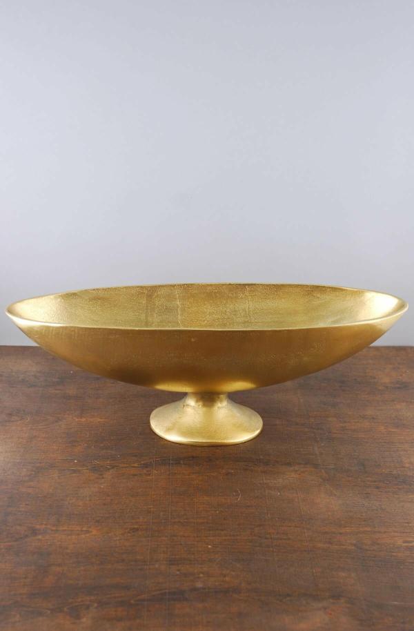 Bowls & Trays | Ceres Gold Boat Bowl Metal 17.5" Large Bowls & Trays Bowls & Trays