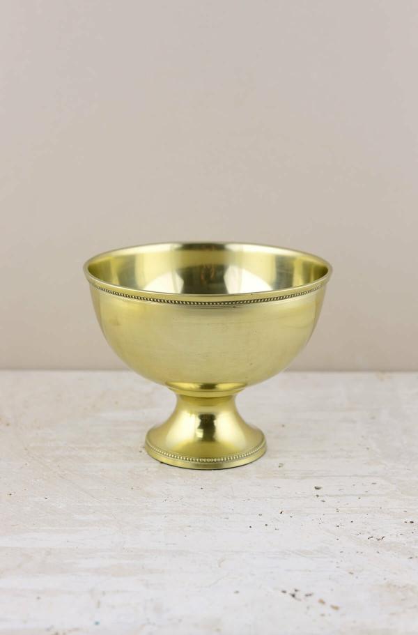 Bowls & Trays | Metal Pedestal Compote Bowl 7X5In Gold Bowls & Trays Bowls & Trays