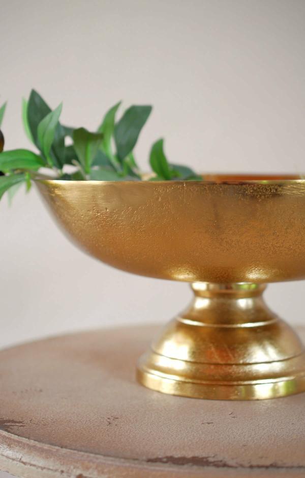 Bowls & Trays | Oscar Pedestal Bowl Gold 6" X 11.75" Bowls & Trays Bowls & Trays