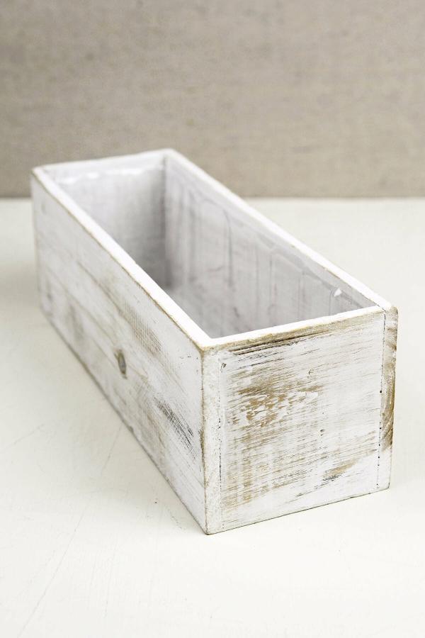 Boxes | Whitewashed Rectangle 4X12 Wood Planter Box Boxes Boxes