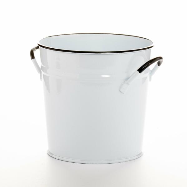 Buckets & Tubs | White Enamel Bucket 5X5 With Handles Buckets & Tubs Buckets & Tubs