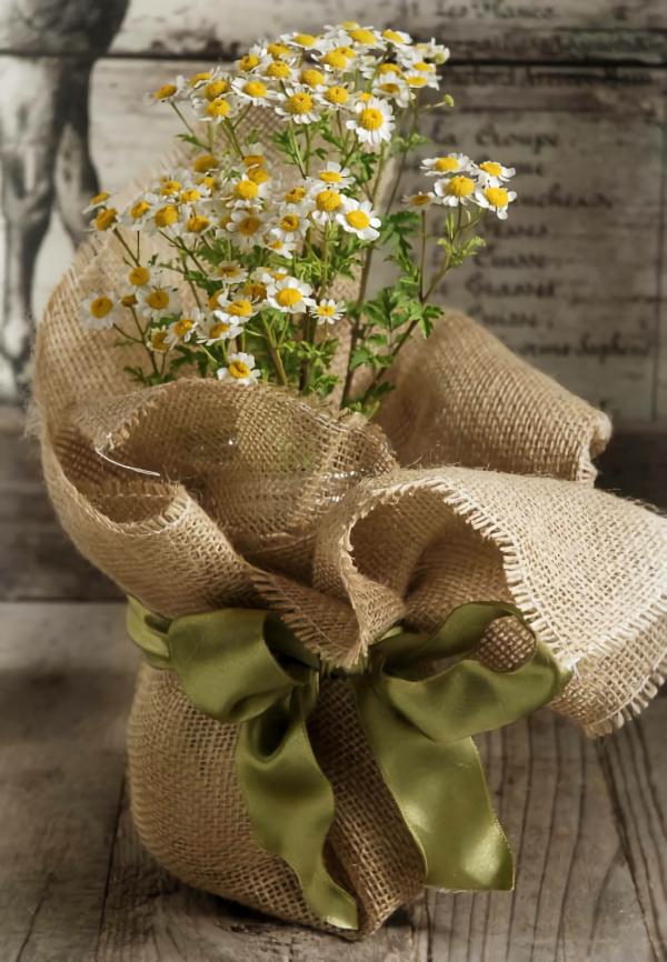 Burlap | 12 Rustic Burlap Pot Gift Wrap – 20 X 20 Crafts Burlap