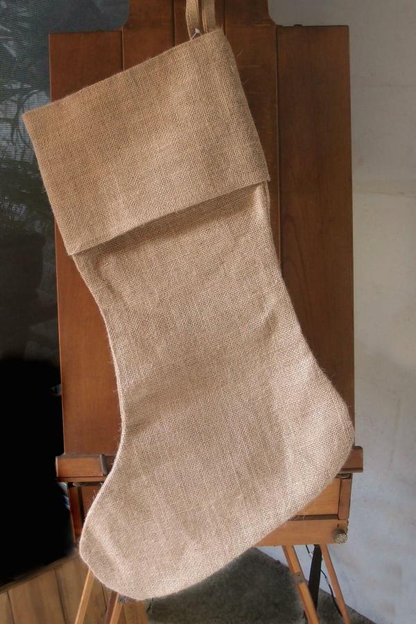 Burlap | 24" Large Burlap Christmas Stocking Burlap Burlap