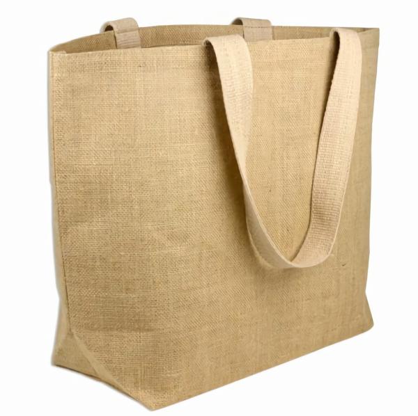 Burlap | Large 20" Burlap Tote Bag With Cotton Lining / Handles Burlap Burlap