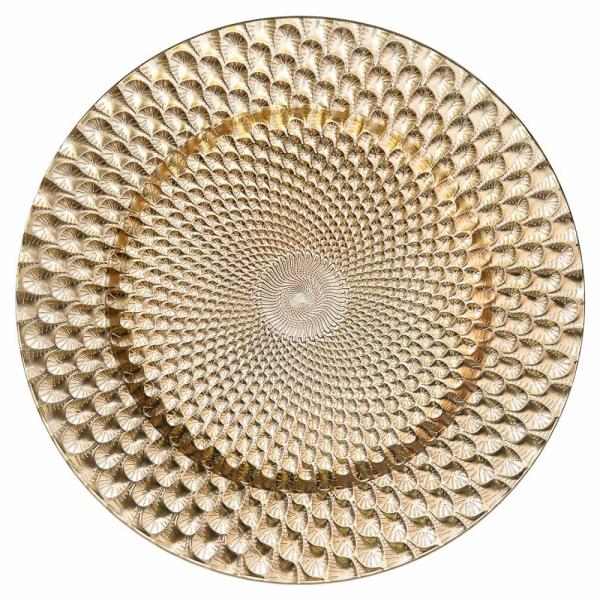 Charger Plates | 13" Gold Art Deco Charger Plate Set Of 24 Charger Plates Charger Plates