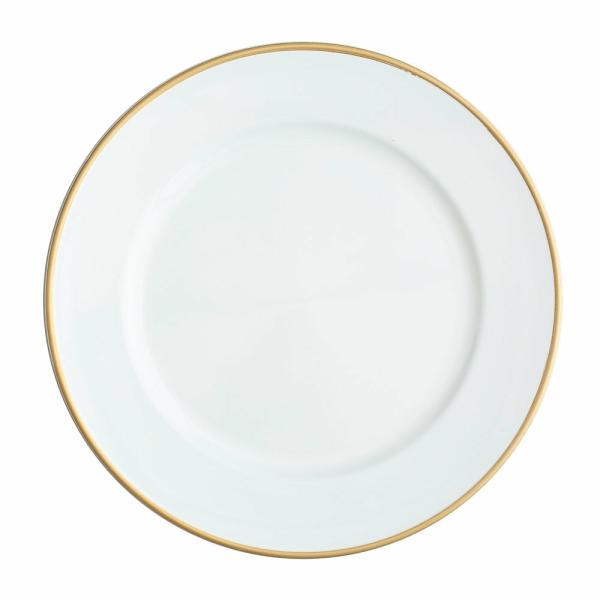 Charger Plates | 13" White With Gold Rim Charger Plate Set Of 24 Charger Plates Charger Plates