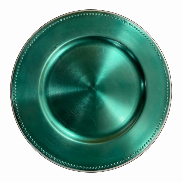 Charger Plates | Beaded Charger Plate 13" Aqua Blue Set Of 12 Charger Plates Charger Plates