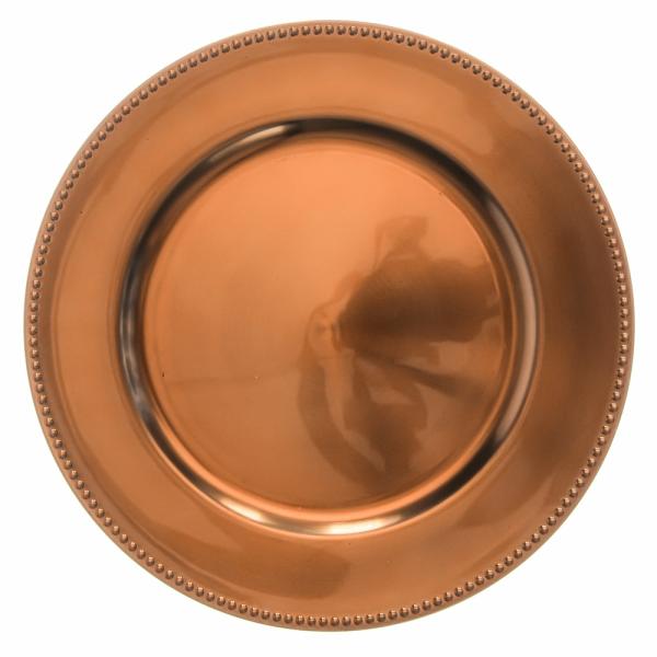 Charger Plates | Beaded Charger Plate 13" Copper Set Of 24 Charger Plates Charger Plates