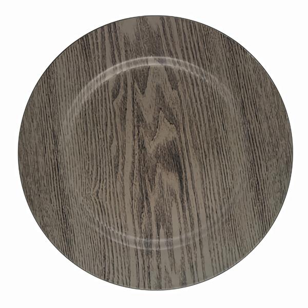 Charger Plates | Plain Charger Plate 13" Woodgrain Set Of 12 Charger Plates Charger Plates