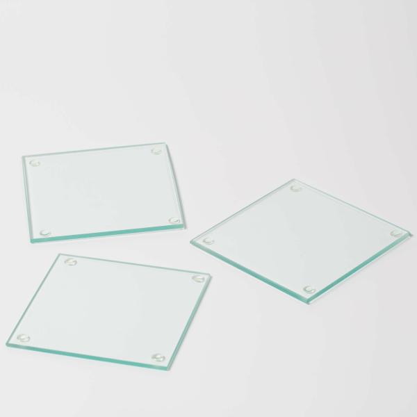 Coasters & Pillar Plates | Square Coaster 4" Set Of 12 Candle Holders Coasters & Pillar Plates