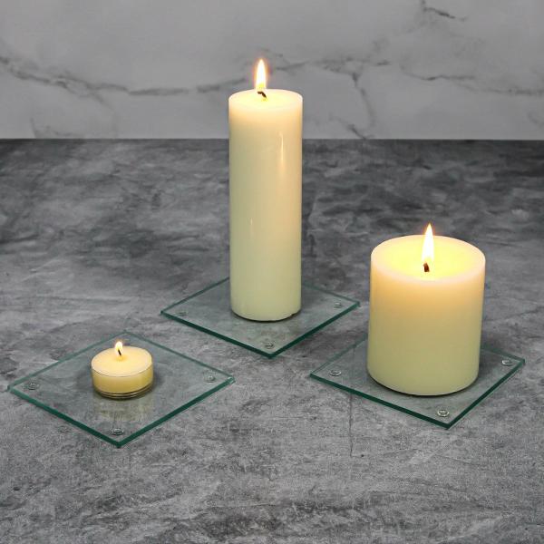 Coasters & Pillar Plates | Square Coaster 4" Set Of 72 Candle Holders Coasters & Pillar Plates