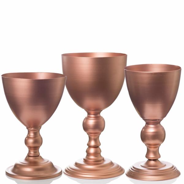 Compote | Copper Finish Goblet Compote 9.25", 12", 14.5" – Set Of 12 Compote Compote