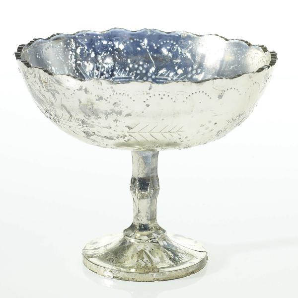 Compote | Desiray Glass Compote 6.75" X 8" Silver Compote Compote