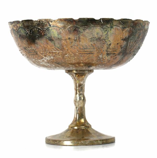 Compote | Mercury Glass Compote Burnt Gold 8" X 7" Compote Compote