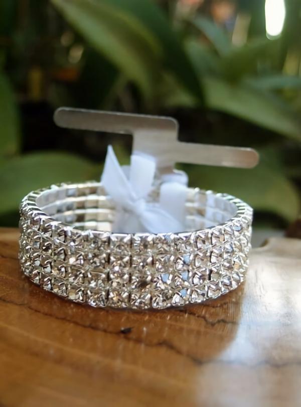 Corsage & Bouttenieres | Corsage Bracelet With Rhinestones 1/2" Wide Corsage & Bouttenieres Corsage & Bouttenieres