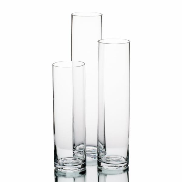 Cylinder Vases | Sloan Cylinder Vase 9.75", 11.75" & 13.75" Set Of 24 Cylinder Vases Cylinder Vases