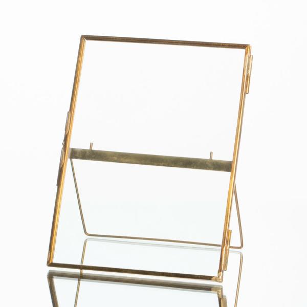 Easels & Frames | Double Glass & Brass Photo Frame 5" X 7" Set Of 6 Easels & Frames Easels & Frames