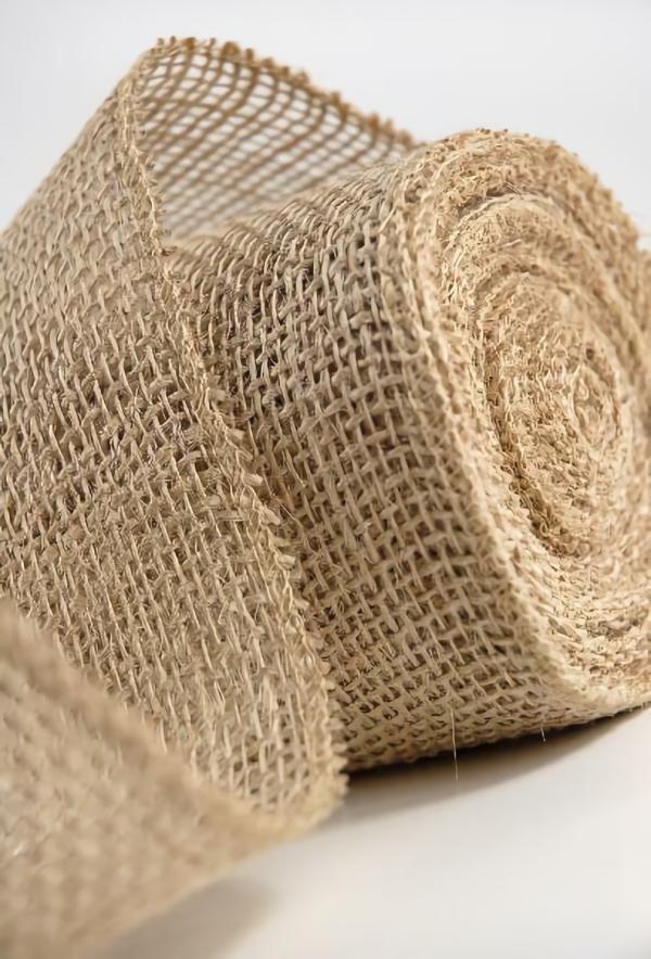 Fabric & Ribbon | Burlap Ribbon 4In X 10 Yards Natural Burlap Burlap