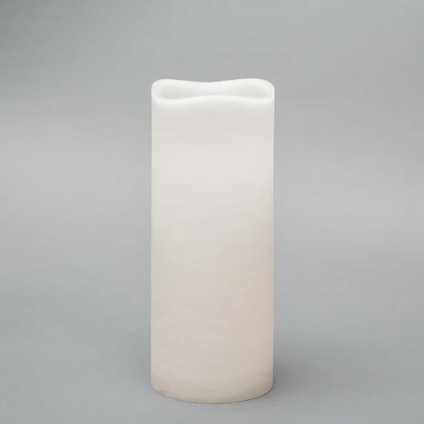 Flameless Candles | 4" X 10" Large Led Pillar Candle With Wavy Top Candles Flameless Candles