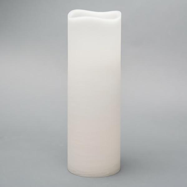 Flameless Candles | 4" X 12" Large Led Pillar Candle With Wavy Top – Set Of 6 Candles Flameless Candles