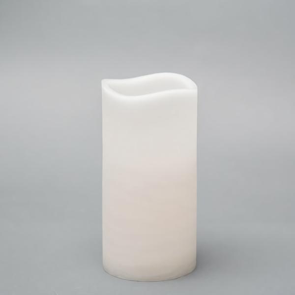 Flameless Candles | 4" X 8" Large Led Pillar Candle With Wavy Top – Set Of 6 Candles Flameless Candles