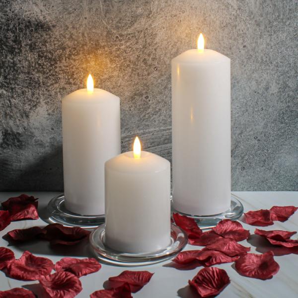 Flameless Candles | Bullet Led Wax Candle 3"X4", 3"X6", & 3"X8" Set Of 36 Candles Flameless Candles