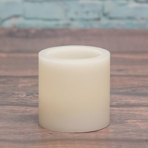 Flameless Candles | Flameless Led Pillar Candle 3"X3" Ivory Candles Flameless Candles