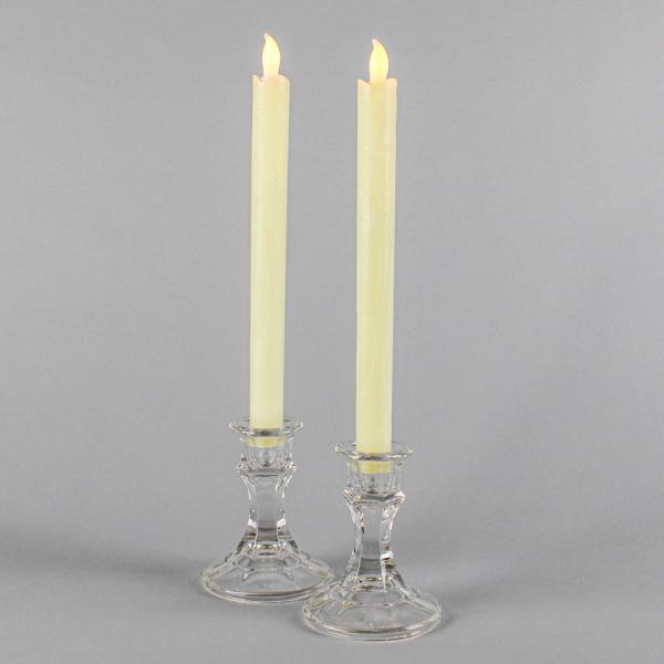 Flameless Candles | Ivory Led Taper Candles 9.75" Set Of 12 Candles Flameless Candles