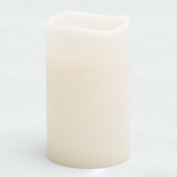 Flameless Candles | Led Big Pillar Candles Ivory 6" X 10" Set Of 4 Candles Flameless Candles