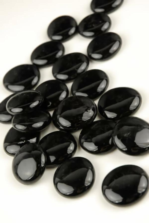 Flat Gems | Glass Vase Gems Black (18 Lbs Bulk) Flat Gems Flat Gems