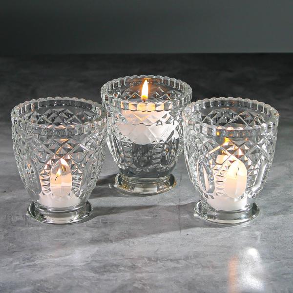 Floating Candle Holders | Royal Textured Glass Votive Holder Grande Clear Set Of 6 Candle Holders Floating Candle Holders