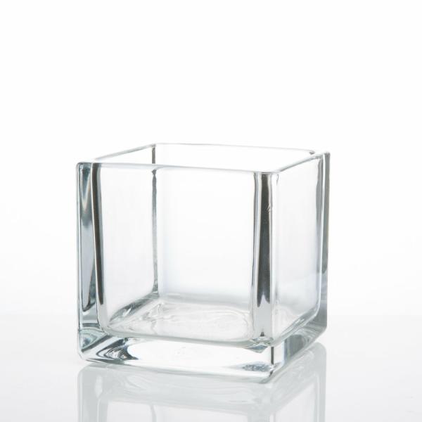 Floating Candle Holders | Square Glass Cube Vase 4" Set Of 12 Candle Holders Floating Candle Holders