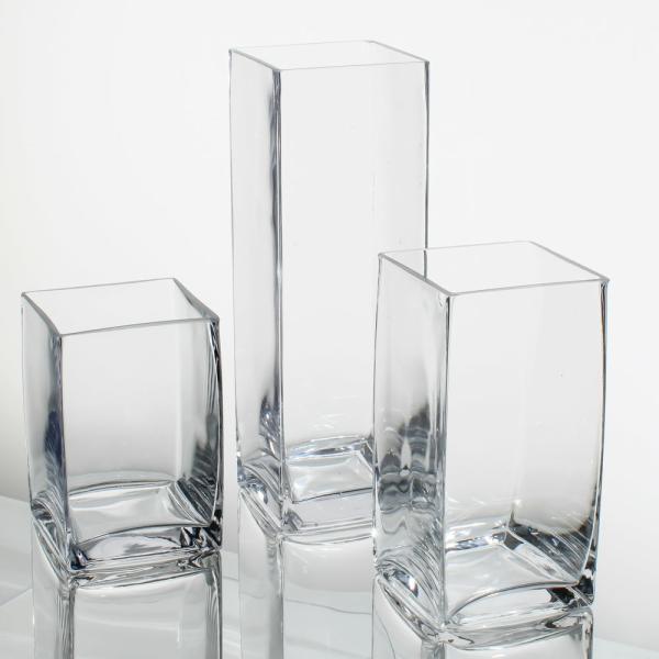 Floating Candle Holders | Square Vases 6", 8" & 12" Set Of 18 Candle Holders Floating Candle Holders