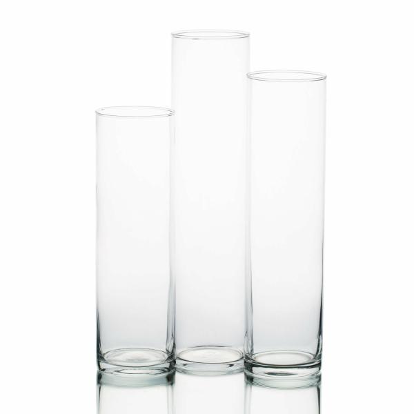 Floating Candle Holders | Tall Cylinder Vases 13" , 15", & 17" Set Of 18 Candle Holders Floating Candle Holders