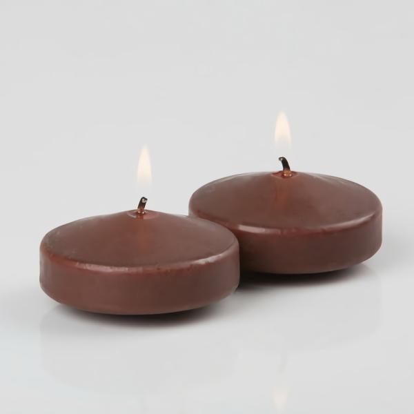 Floating Candles | Floating Candles 3" Brown Set Of 12 Candles Floating Candles