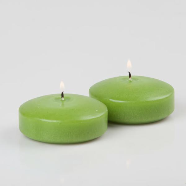 Floating Candles | Floating Candles 3" Green Set Of 12 Candles Floating Candles