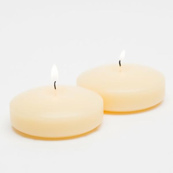 Floating Candles | Floating Candles 3" Ivory Set Of 12 Candles Floating Candles