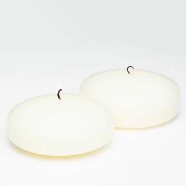 Floating Candles | Floating Candles 3" Light Ivory Set Of 12 Candles Floating Candles