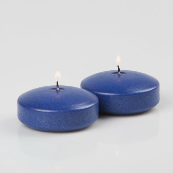 Floating Candles | Floating Candles 3" Navy Blue Set Of 24 Candles Floating Candles