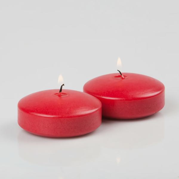 Floating Candles | Floating Candles 3" Red Set Of 24 Candles Floating Candles