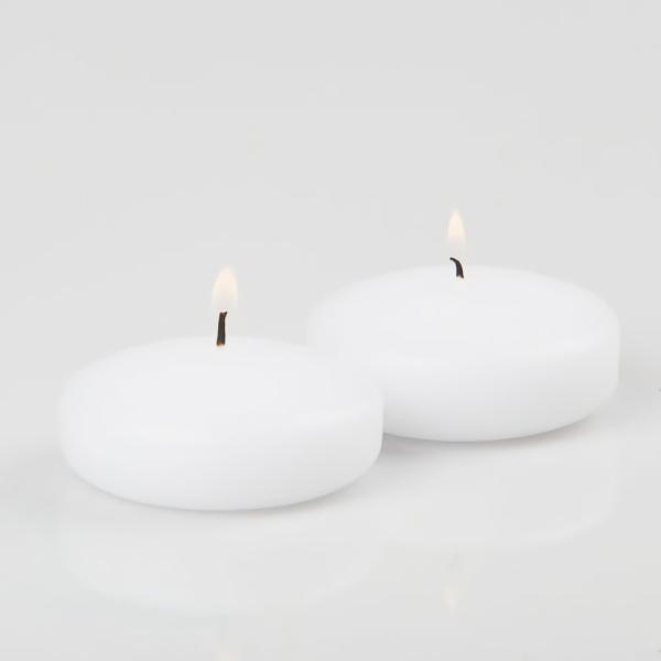 Floating Candles | Floating Candles 3" White Set Of 12 Candles Floating Candles