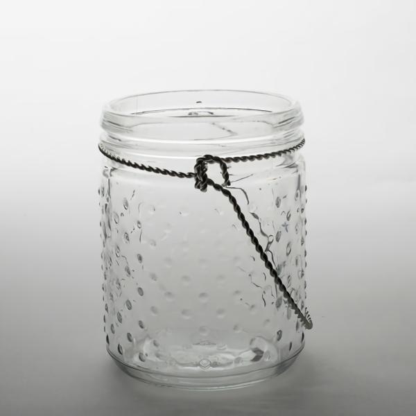 Flower Vases | 5.1" Hanging Dotted Glass Jar With Handle Set Of 12 Flower Vases Flower Vases