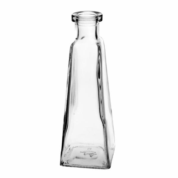 Flower Vases | Clear Glass 6 Oz. Pyramid Glass Bottle 7" Flower Vases Flower Vases