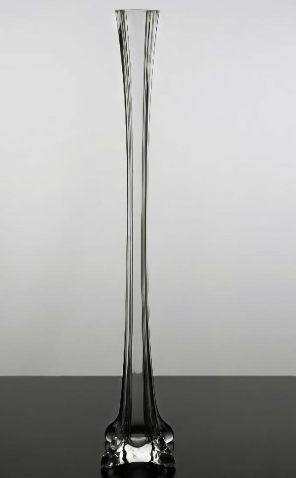 Flower Vases | Clear Glass Eiffel Tower Vase 20" Cylinder Vases Cylinder Vases