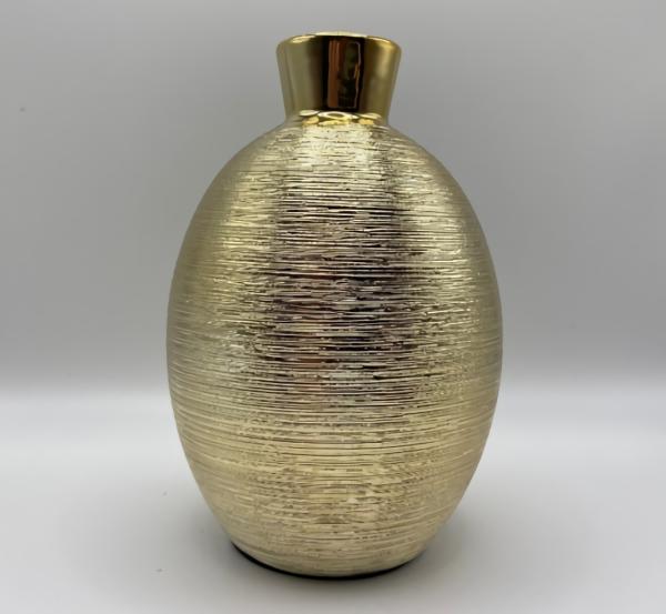 Flower Vases | Elegant Vase 6" Gold Ceramic Flower Vases Flower Vases