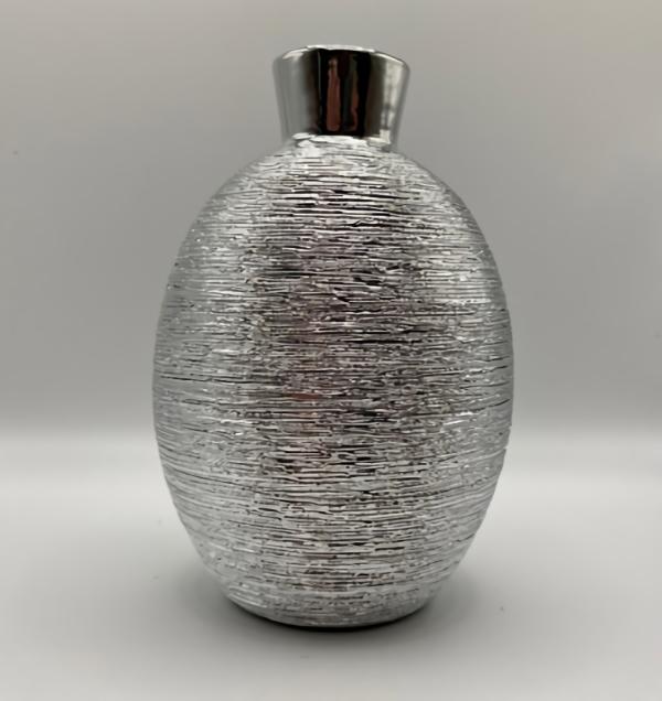 Flower Vases | Elegant Vase 6" Silver Ceramic Flower Vases Flower Vases