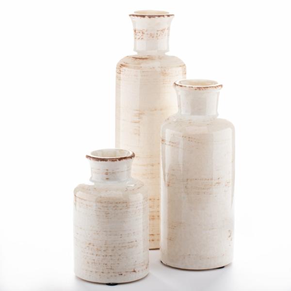 Flower Vases | Farmhouse Ceramic Vase 5", 7.5" & 10" Set Of 12 Flower Vases Flower Vases