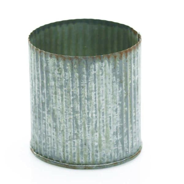 Flower Vases | Norah Corrugated Zinc Pot Vase 3.25"X3" Set Of 6 Flower Vases Flower Vases