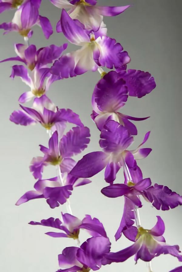 Garlands | Purple Orchid Flower Leis Set Of 12 Garlands Garlands